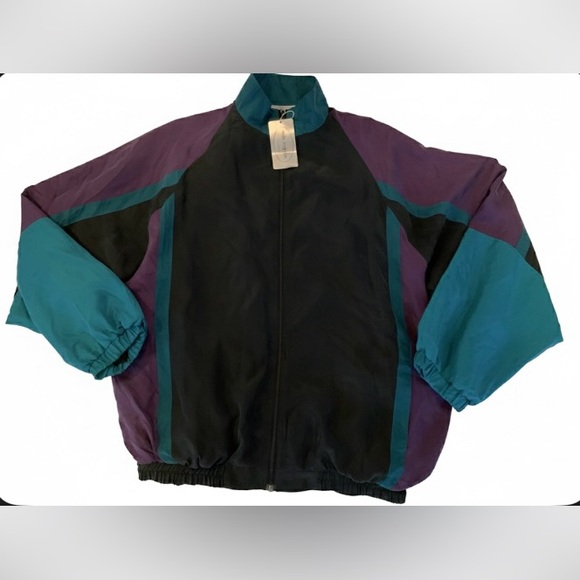 Vintage 90’s Silk Express Colorblock Tracksuit Set Oversized/Baggy NPT - Picture 3 of 16